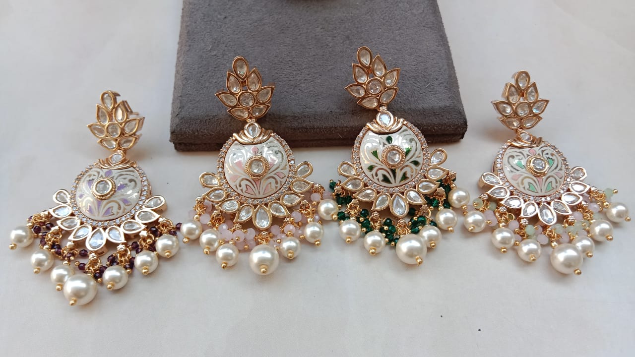 Meena Kundan Earrings