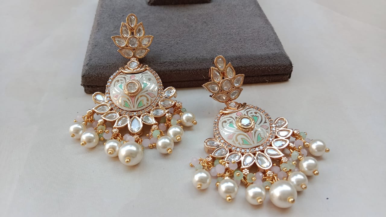 Meena Kundan Earrings