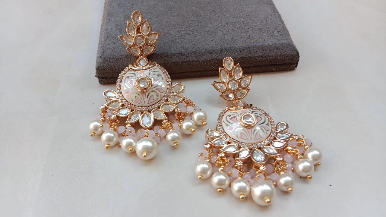 Meena Kundan Earrings