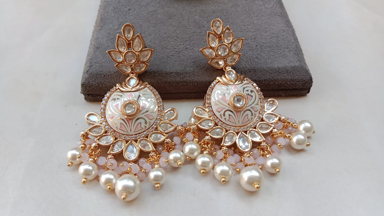 Meena Kundan Earrings