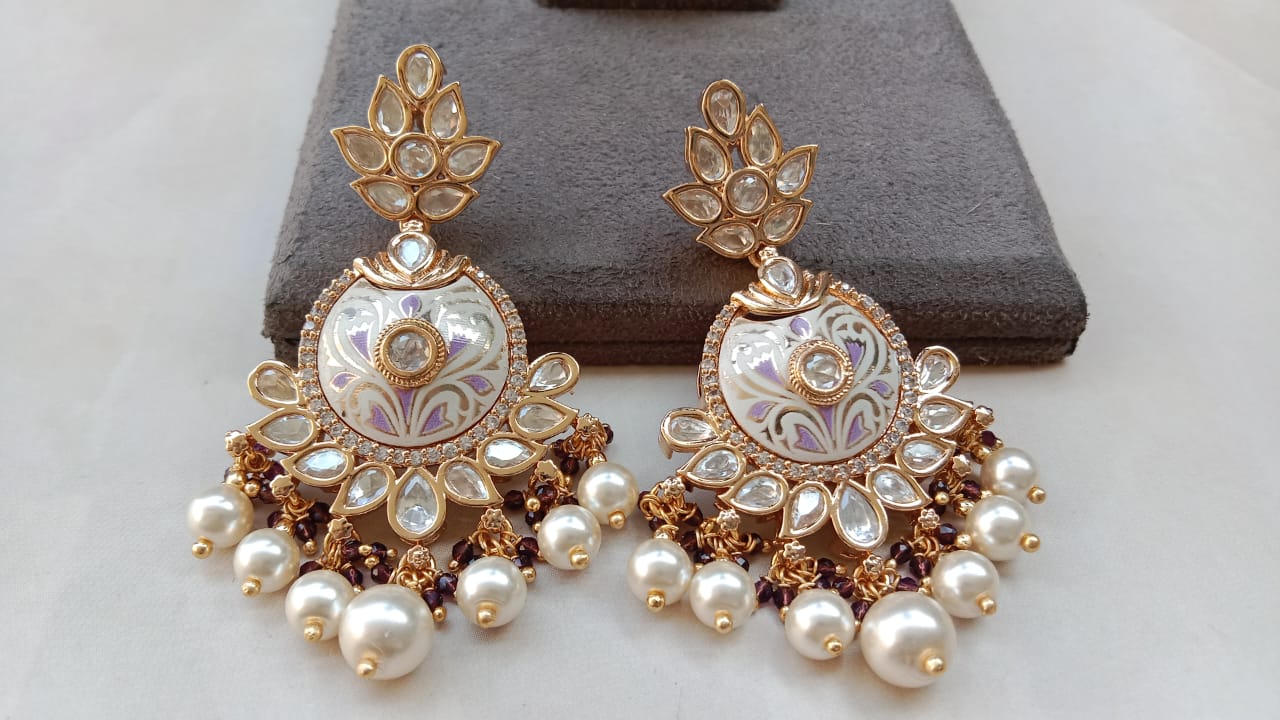 Meena Kundan Earrings