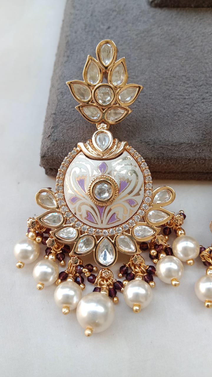 Meena Kundan Earrings