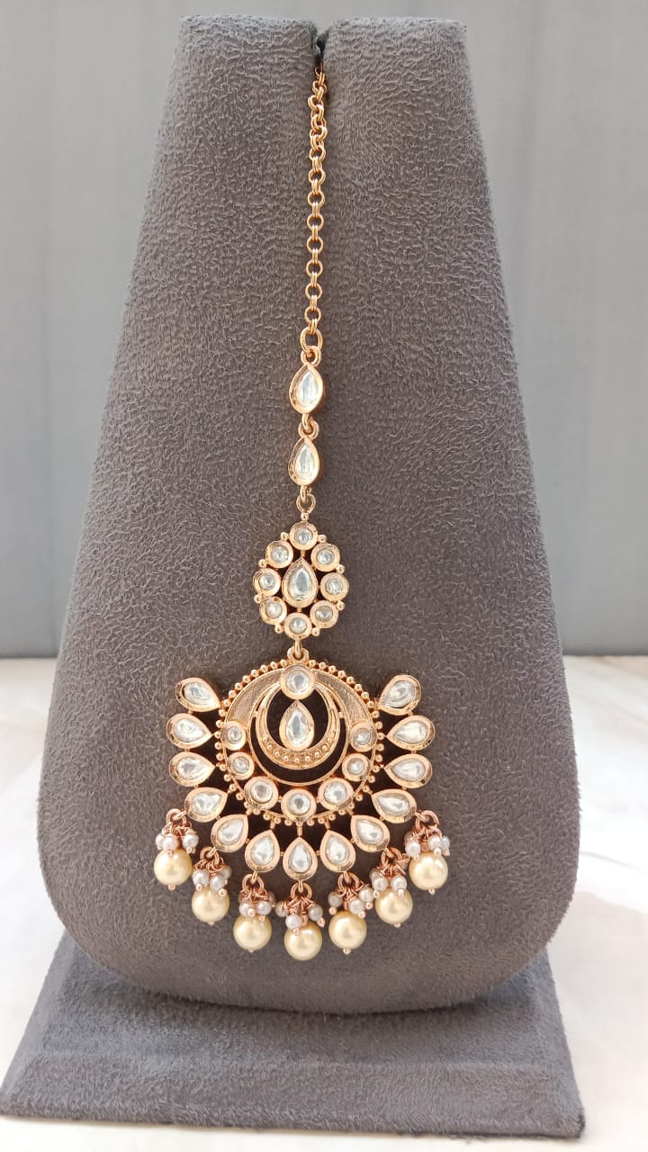 Gold plated Kundan Tikka