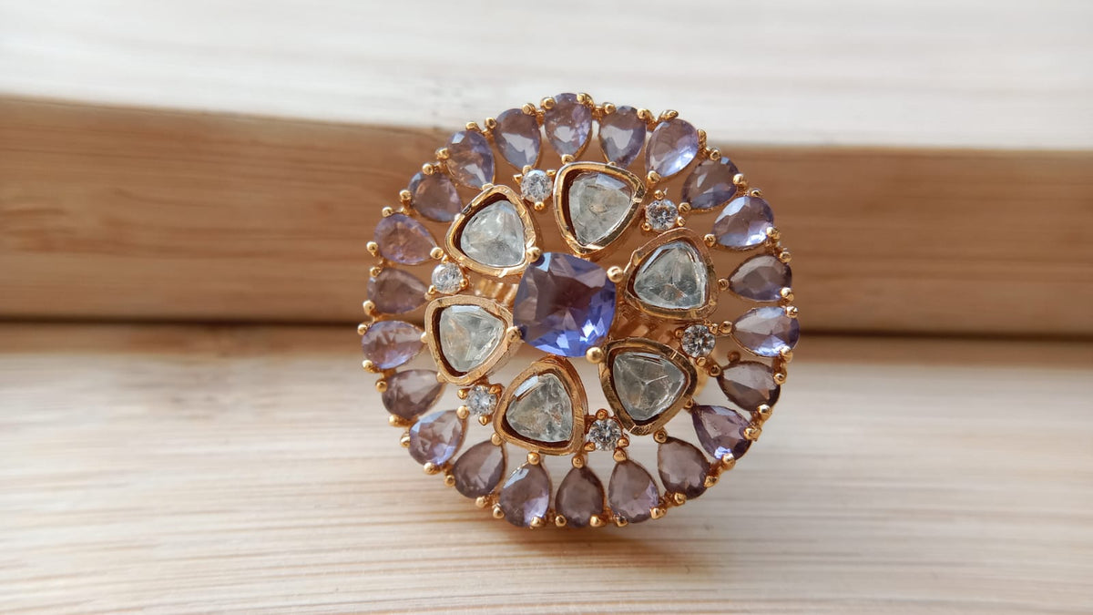 Elegant Gold Plated Adjustable Ring