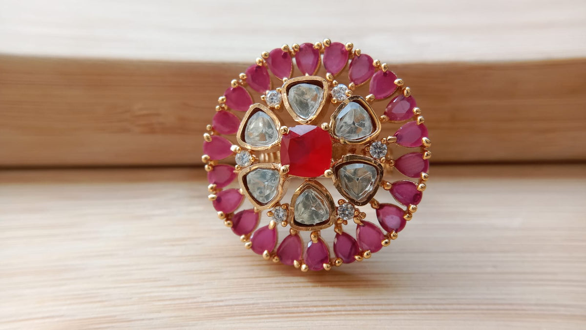 Elegant Gold Plated Adjustable Ring
