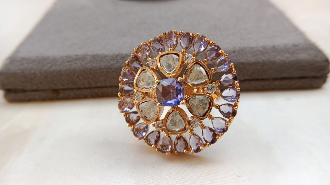 Elegant Gold Plated Adjustable Ring