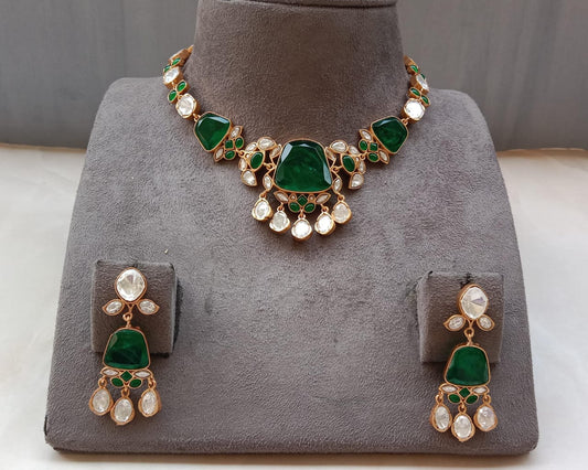 Polki & Emerald Designer Set