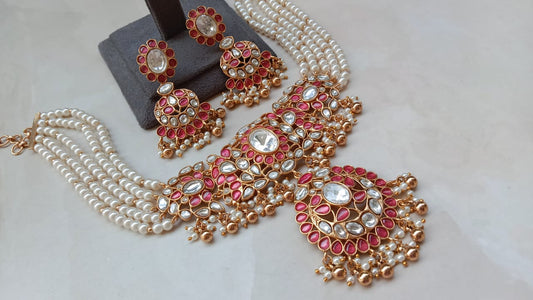 Polki Choker Set with Golden Plating