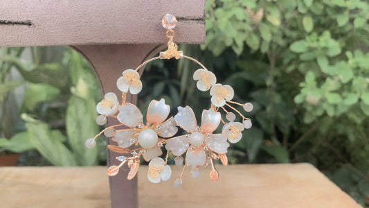 Golden Floral Earrings