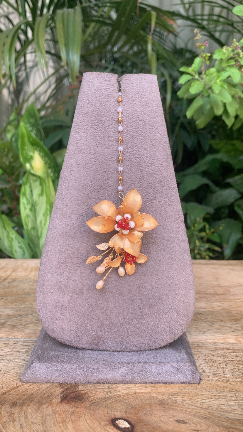 Floral Golden red Tikka