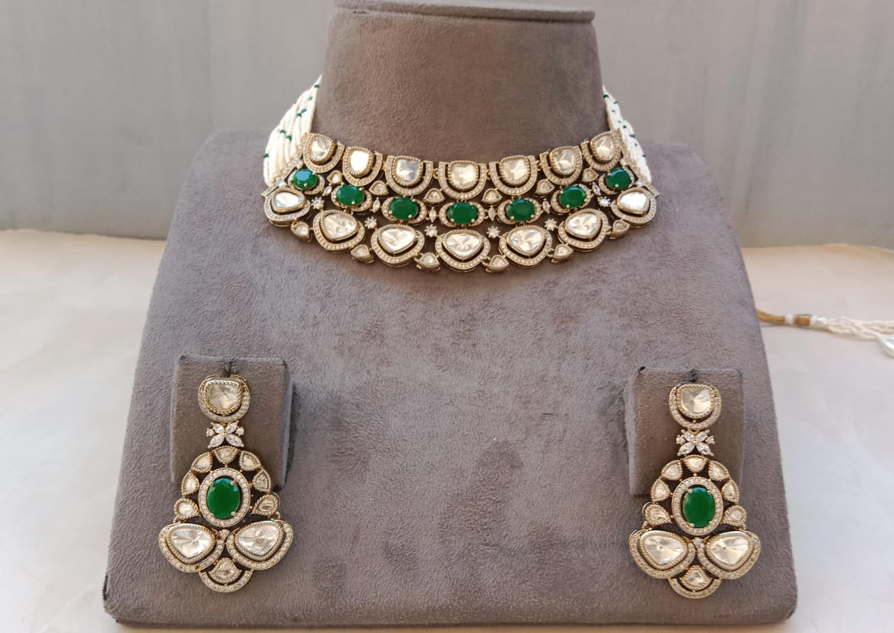 Grand Kundan Choker Set with Dual Layer Detailing