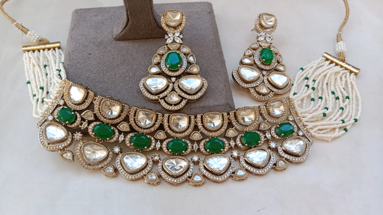 Grand Kundan Choker Set with Dual Layer Detailing