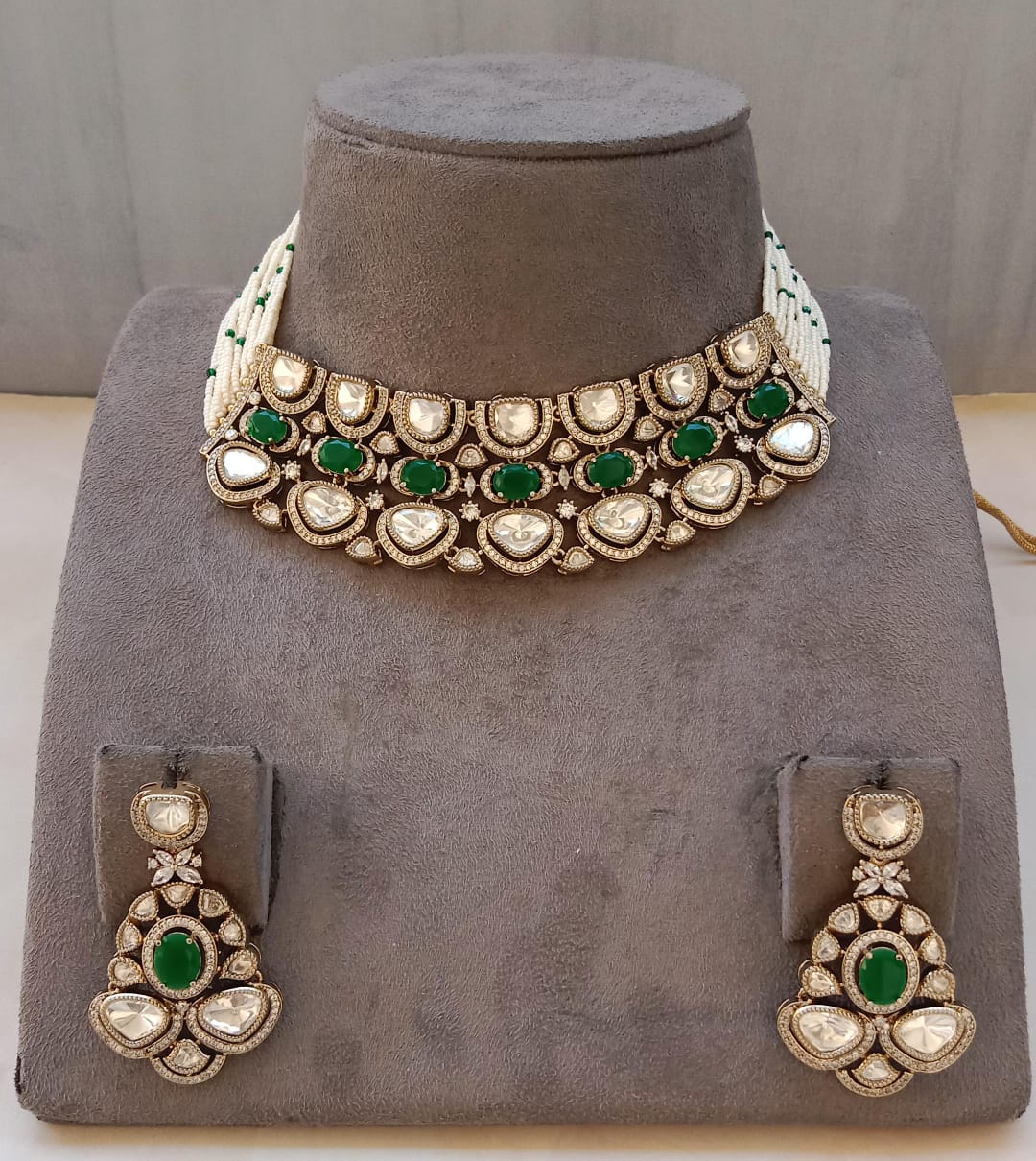 Grand Kundan Choker Set with Dual Layer Detailing
