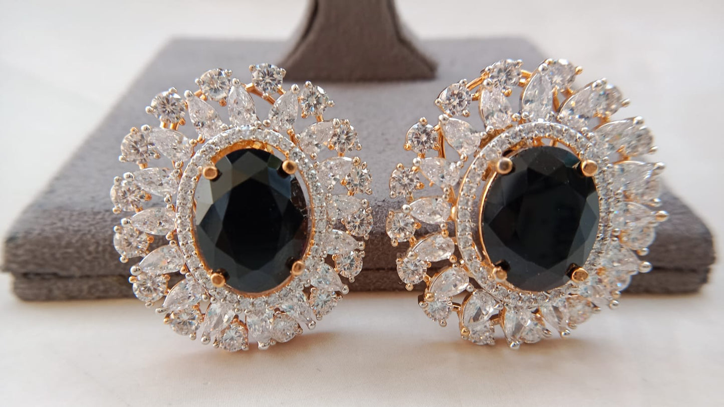 Luxury American Diamond Statement Earrings – Aryanz Jewellery