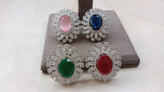 Luxury American Diamond Statement Earrings – Aryanz Jewellery