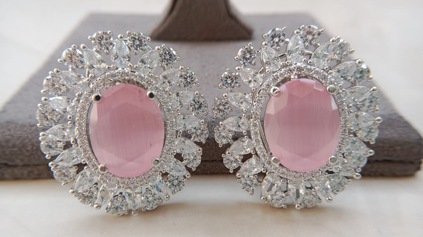 Luxury American Diamond Statement Earrings – Aryanz Jewellery