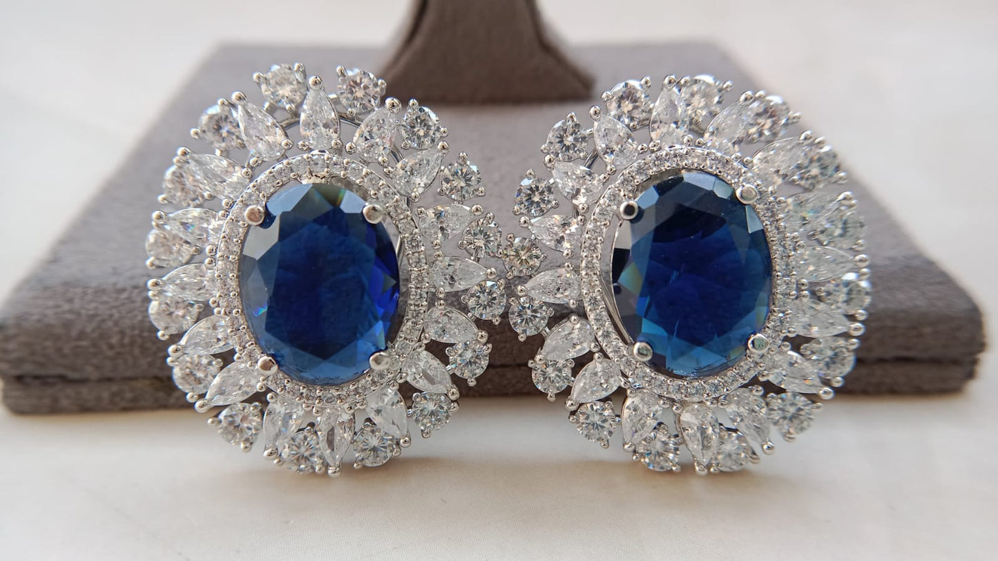 Luxury American Diamond Statement Earrings – Aryanz Jewellery