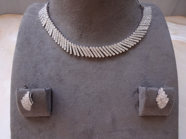 Rhodium Necklace Set