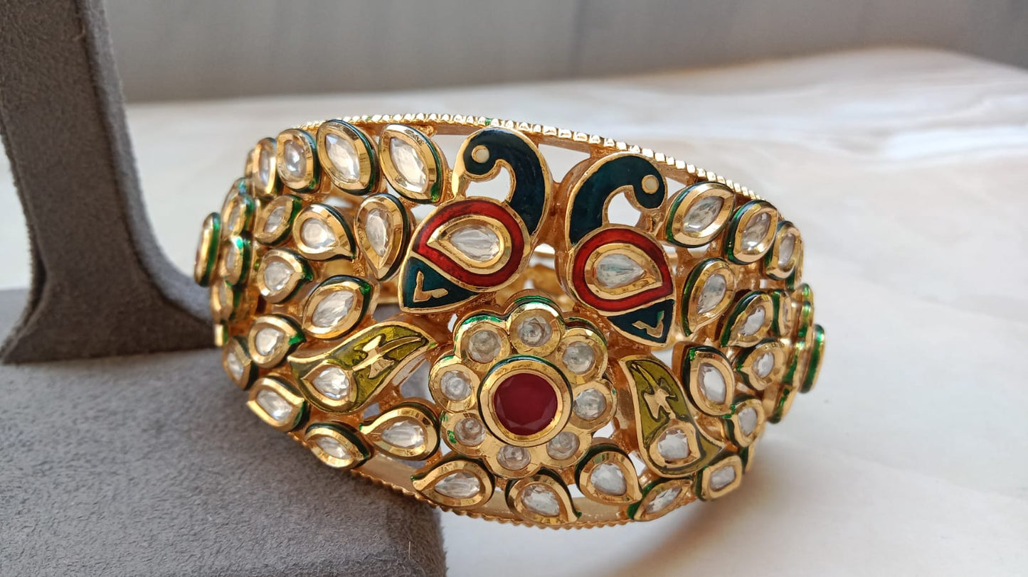 Peacock Kundan Bracelet