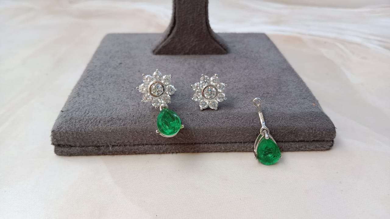 Detachable Sterling Silver Earrings with screw Back